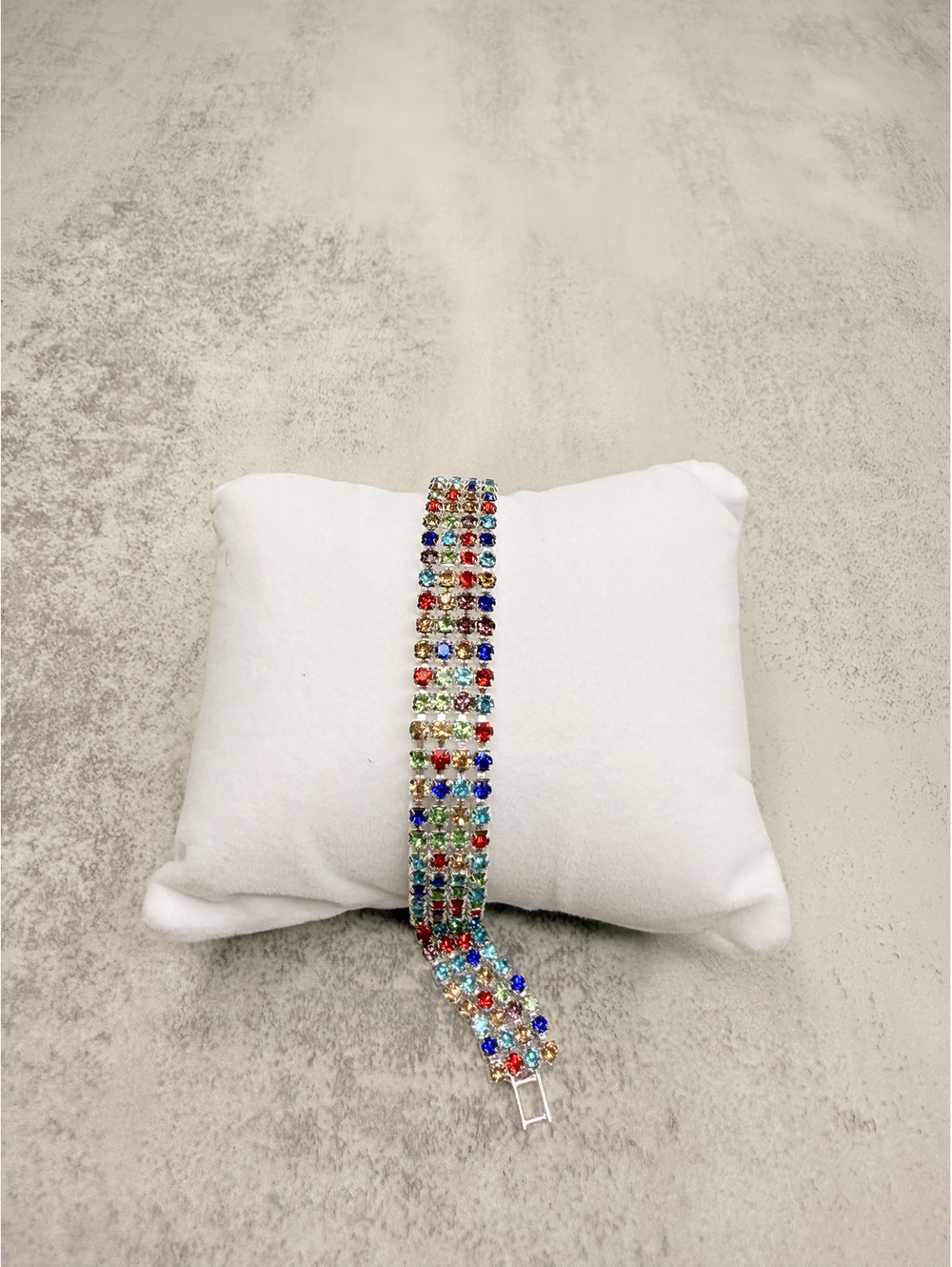 Disco Rainbow Crystal Cuff Bracelet
